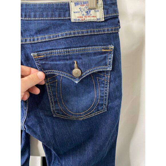 True Religion Women's Jean’s Blue Denim Julie Low Rise Flap Pocket Size 31 X 29 - Picture 10 of 14